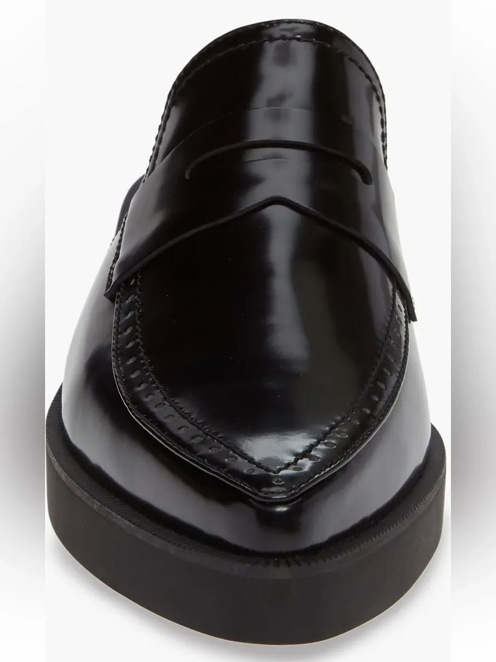 NIB Jeffrey Campbell Black Patent Leather Penny Loafer Mule - Finkman - 9.5 - Picture 4 of 12